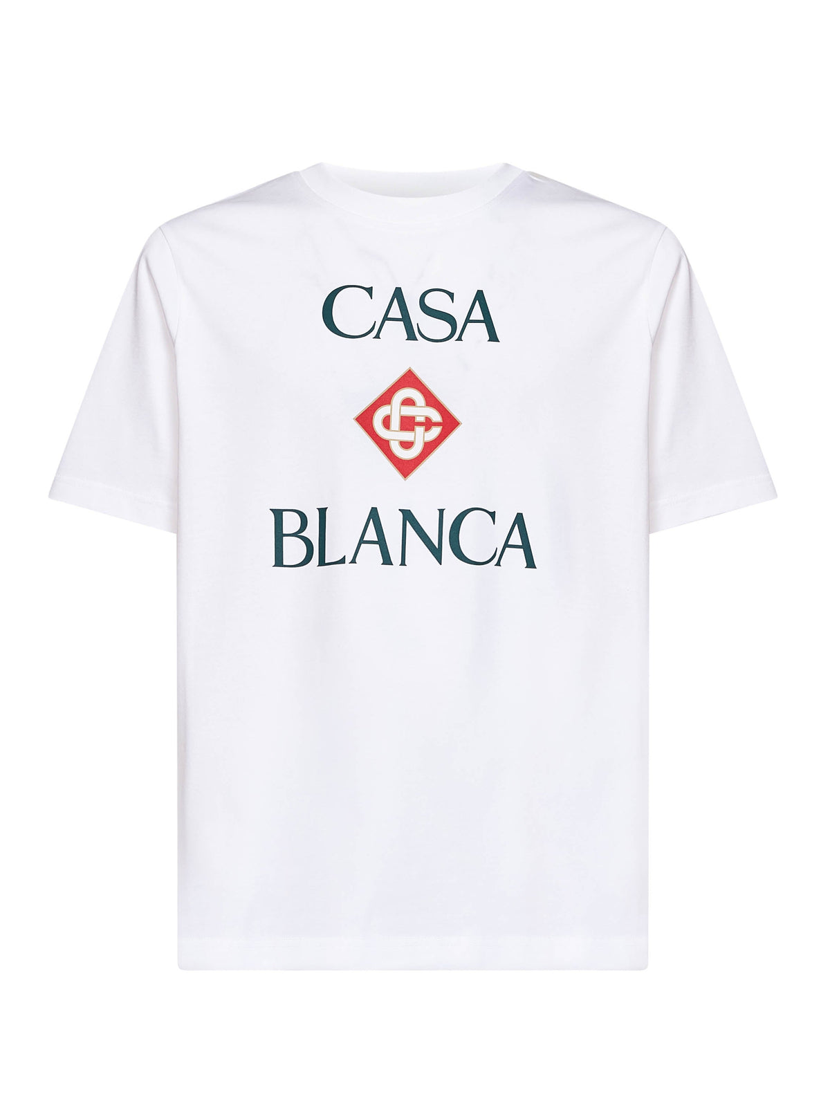 Casablanca Men White Cotton Jersey Casablanca Diamond Logo T-Shirt