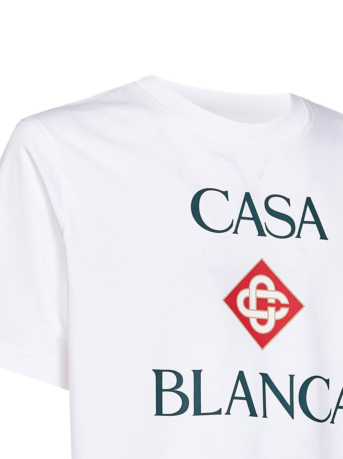 Casablanca Men White Cotton Jersey Casablanca Diamond Logo T-Shirt