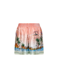 CASABLANCA Casablanca Men Pink Printed Silk Ethereal Shorts