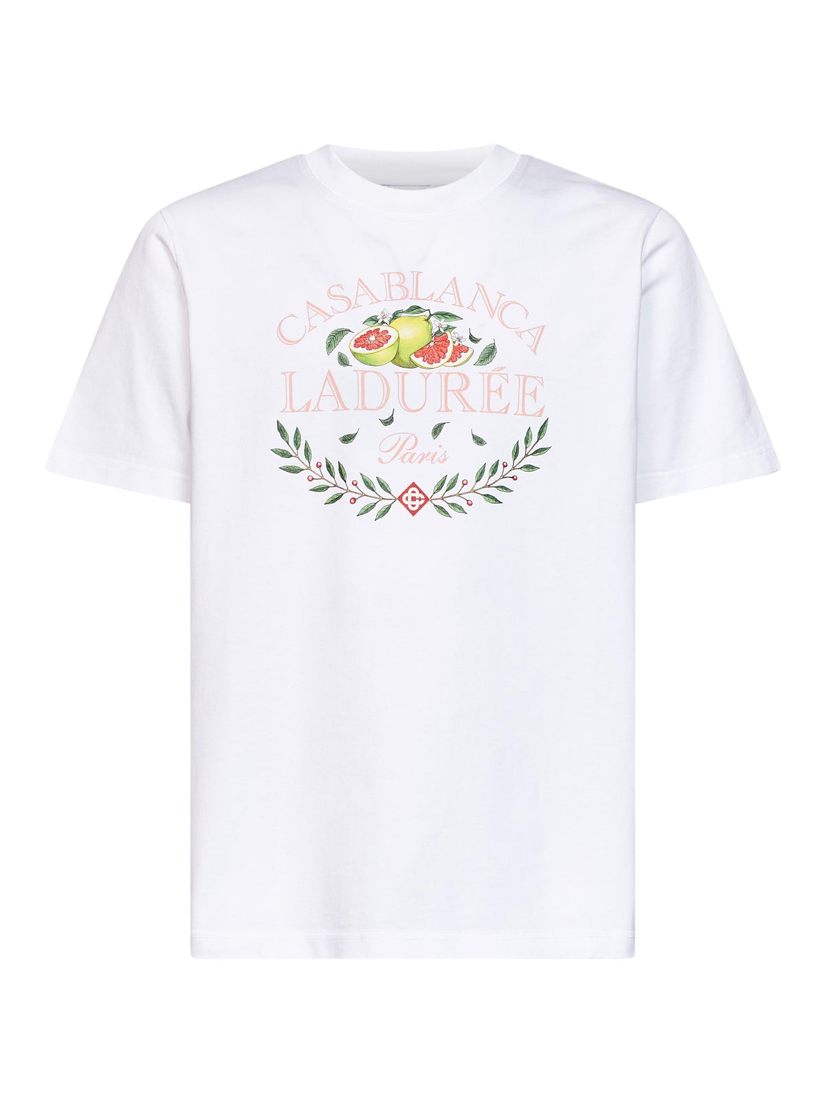 Casablanca Men White Cotton Jersey Laduree X Casablanca T-Shirt