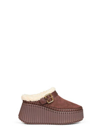 CHLOé Chloé Women Sharp Brown Nama Wedge Mules