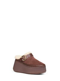 CHLOé Chloé Women Sharp Brown Nama Wedge Mules