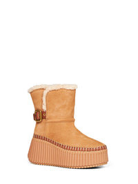 Chloé Women Pottery Brown Suede Cowhide Nama Ankle Boots