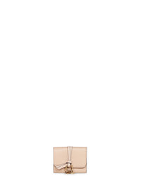 CHLOé Chloé Women Cement Pink Alphabet Small Trifold Wallet