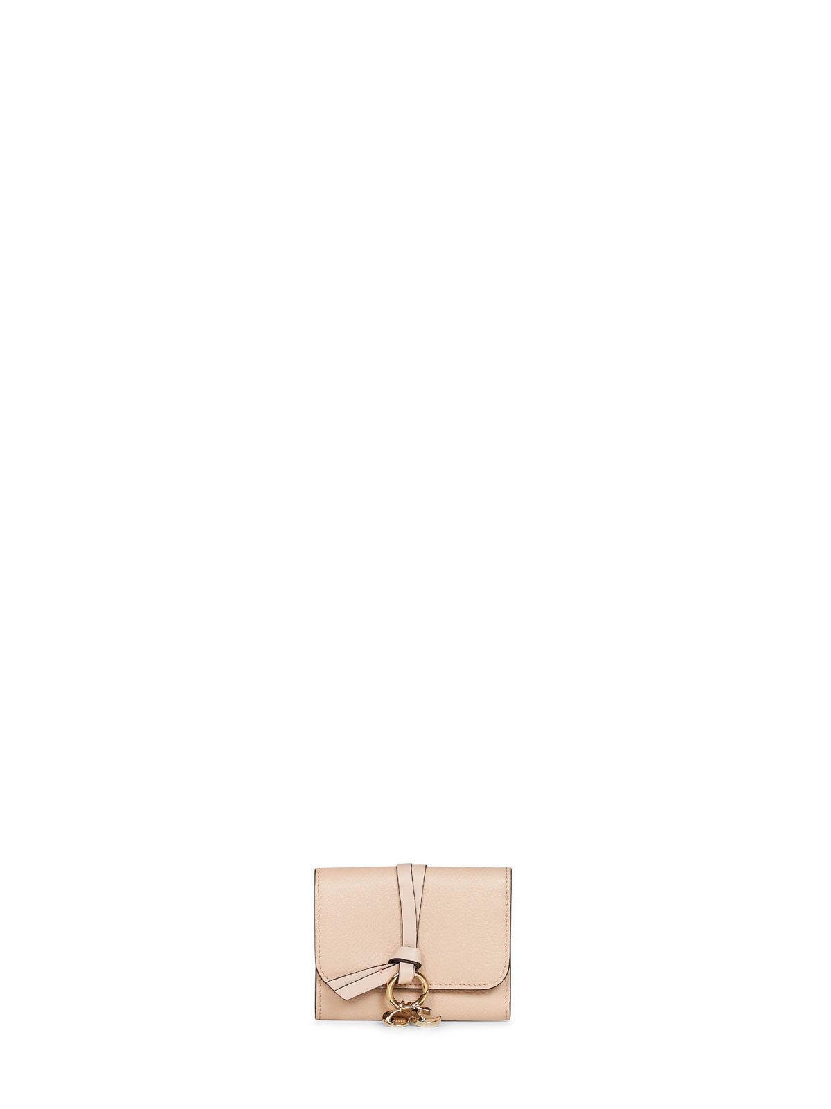 CHLOé Chloé Women Cement Pink Alphabet Small Trifold Wallet
