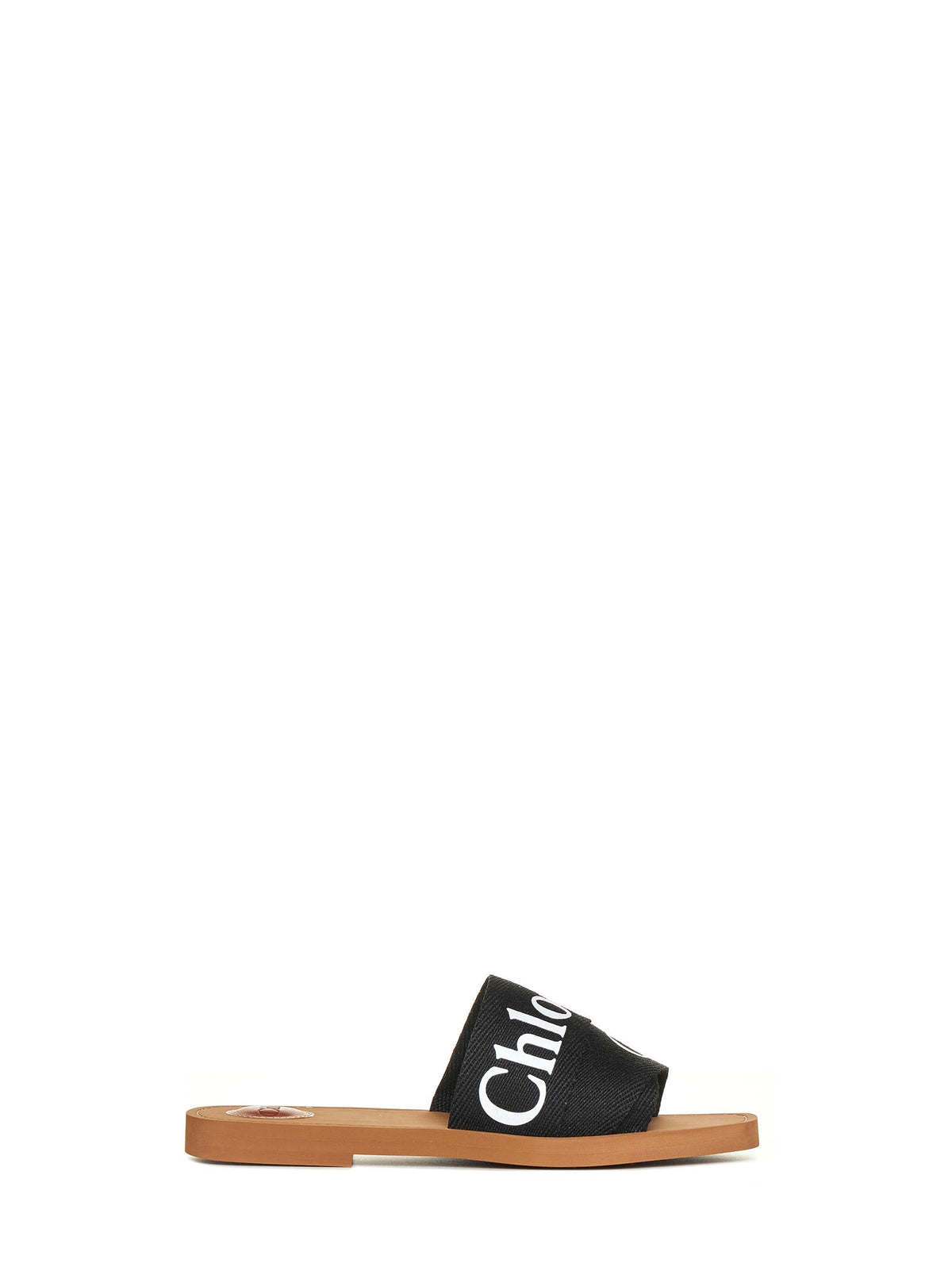 CHLOé Chloé Women Woody Linen Flat Sandals