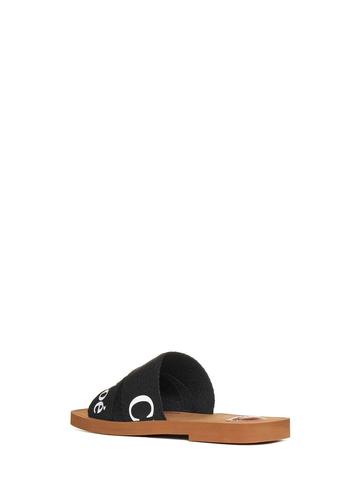 CHLOé Chloé Women Woody Linen Flat Sandals