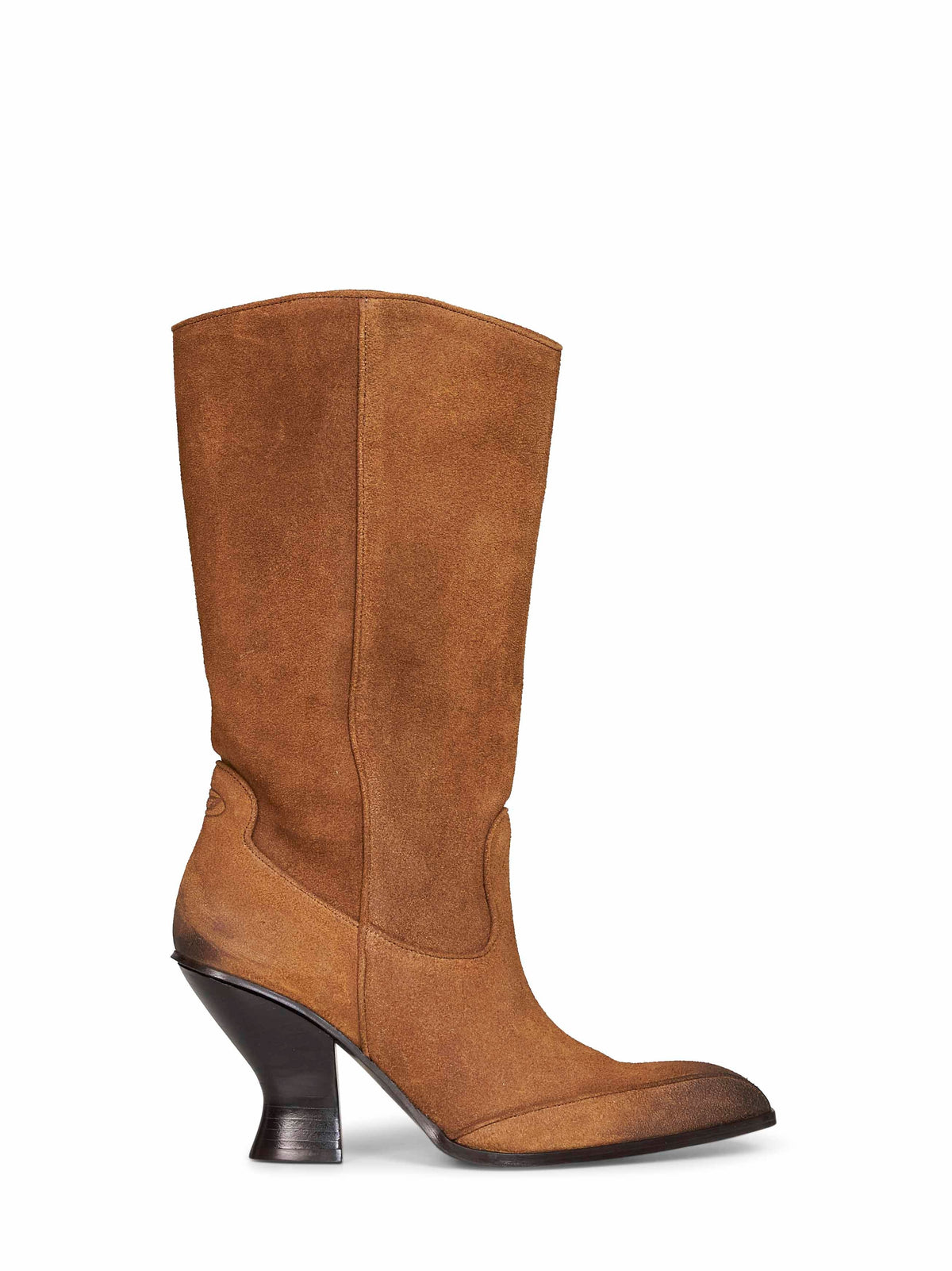 Diesel Women Brown Suede D-Luffy-75-Tube Boots