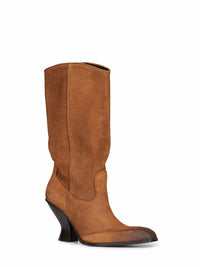 Diesel Women Brown Suede D-Luffy-75-Tube Boots