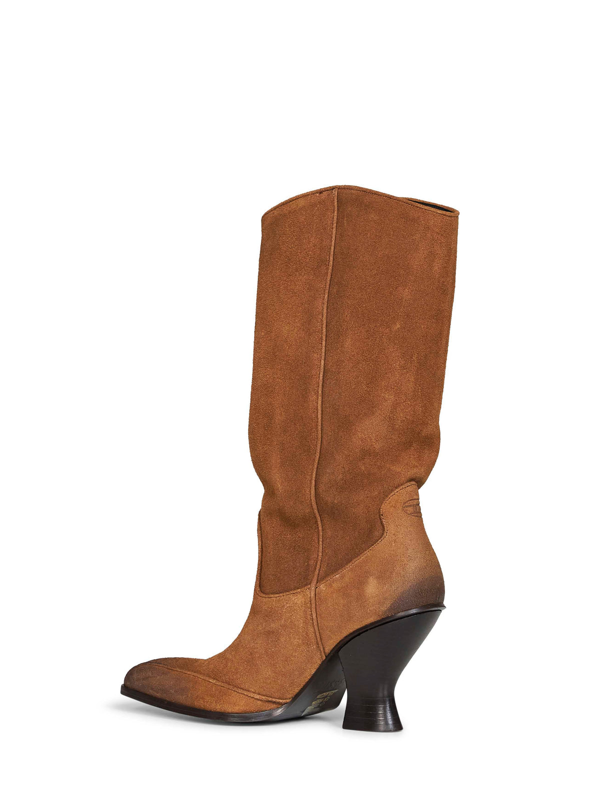 Diesel Women Brown Suede D-Luffy-75-Tube Boots