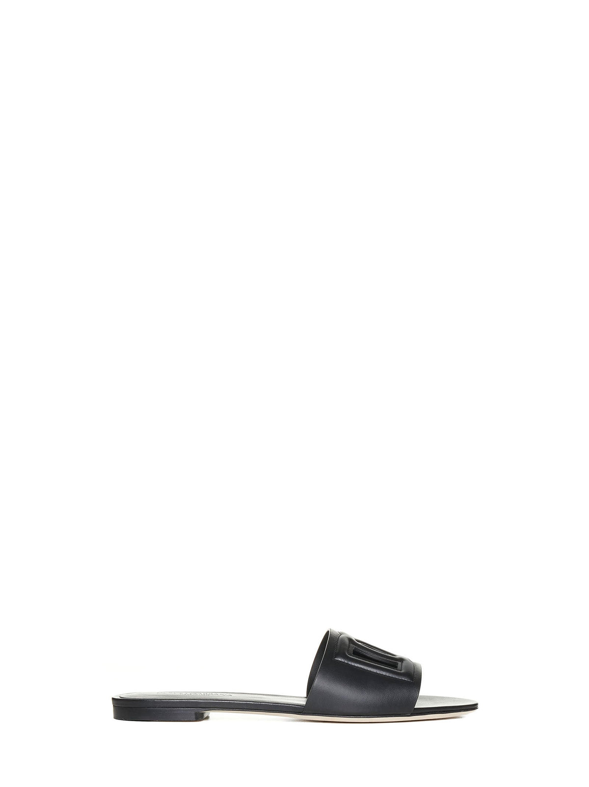 Dolce & Gabbana Women Calfskin Slides With Dg Millennials Logo