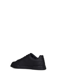 DOLCE & GABBANA Dolce & Gabbana Men Black Calf Leather Portofino Sneakers