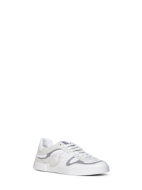 Dolce & Gabbana Men White And Ice Nappa Calfskin And Suede Portofino Sneakers