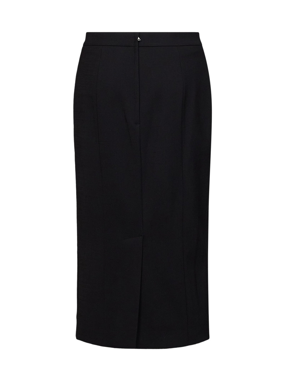 Dolce & Gabbana Women Black Stretch Wool Midi Pencil Skirt