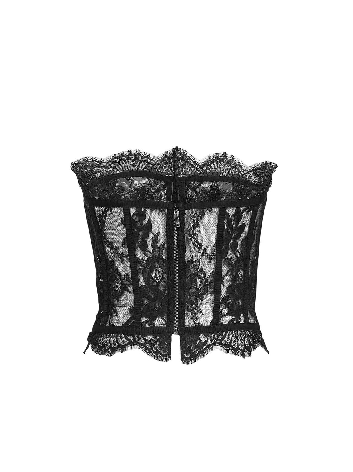 DOLCE & GABBANA Dolce & Gabbana Women Black Chantilly Lace Bustier