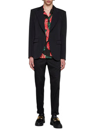 DOLCE & GABBANA Dolce & Gabbana Men Black Technical Fabric Sicilia Single-Breasted Blazer
