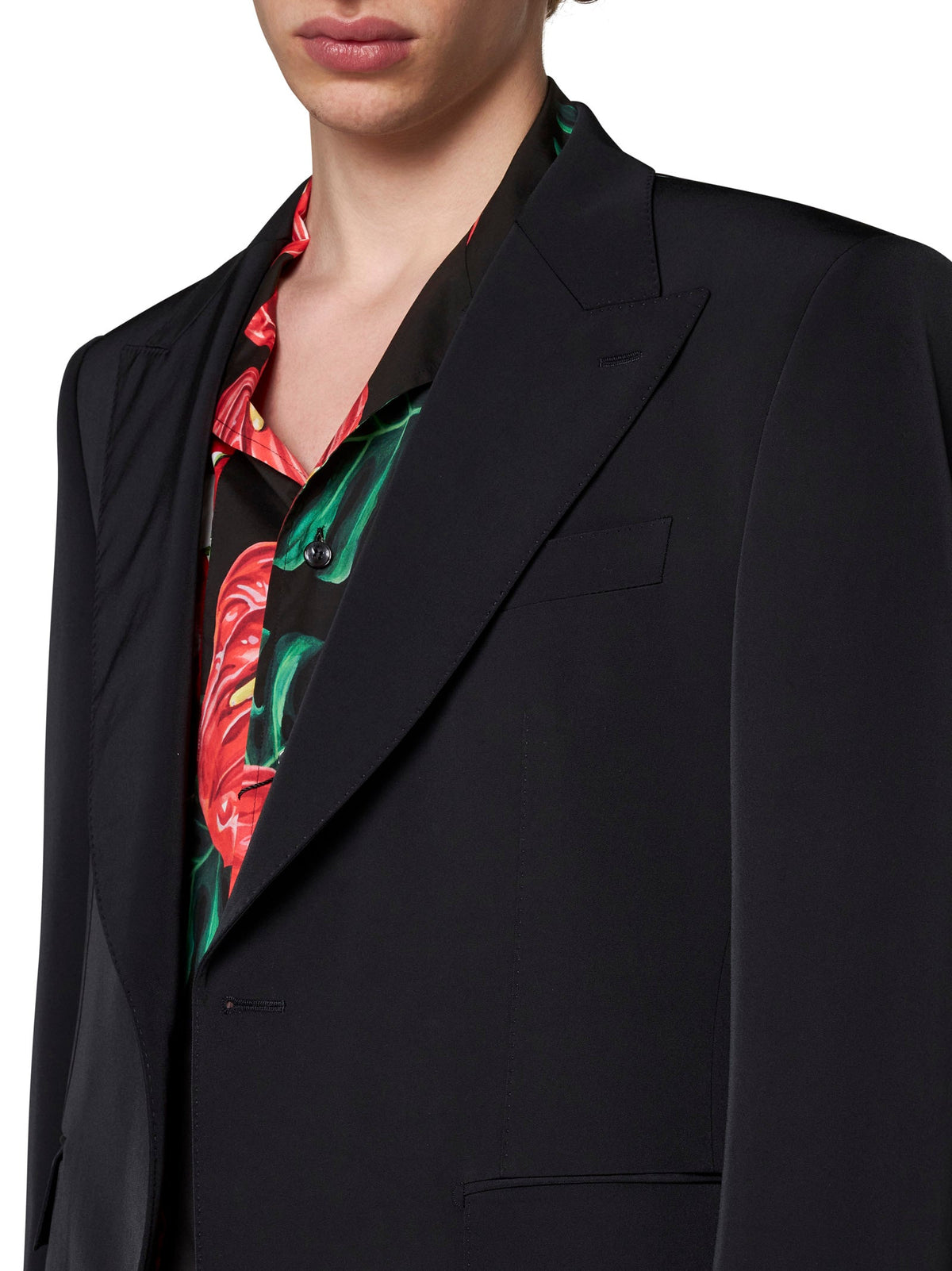 DOLCE & GABBANA Dolce & Gabbana Men Black Technical Fabric Sicilia Single-Breasted Blazer