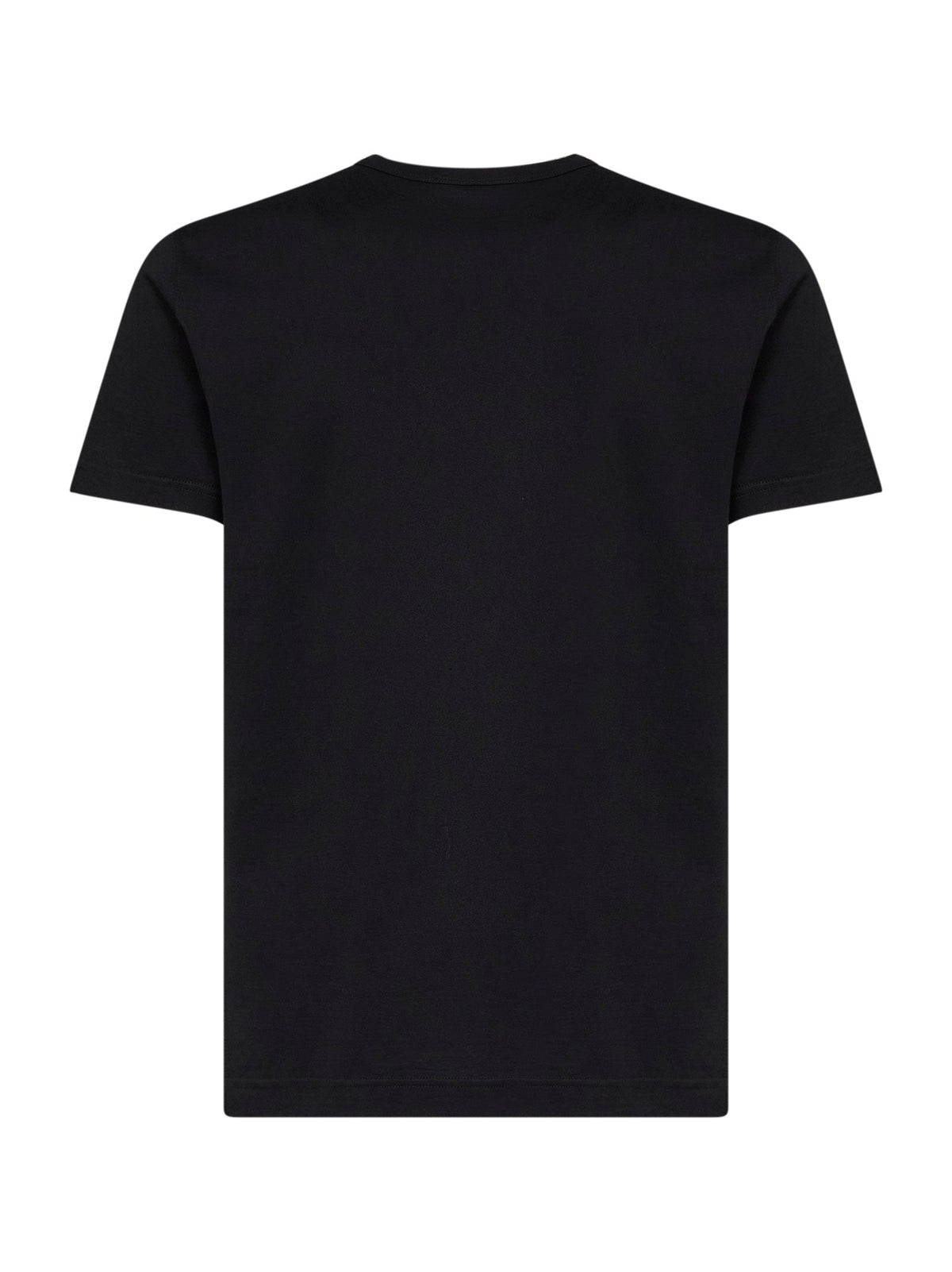 DOLCE & GABBANA Dolce & Gabbana Men Black Cotton Jersey Embroidered T-Shirt