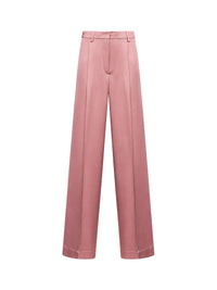 Dries Van Noten Women Old Rose Fluid Crepe Satin Portias Straight-Leg Trousers