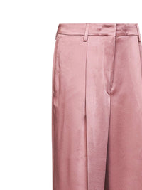 Dries Van Noten Women Old Rose Fluid Crepe Satin Portias Straight-Leg Trousers