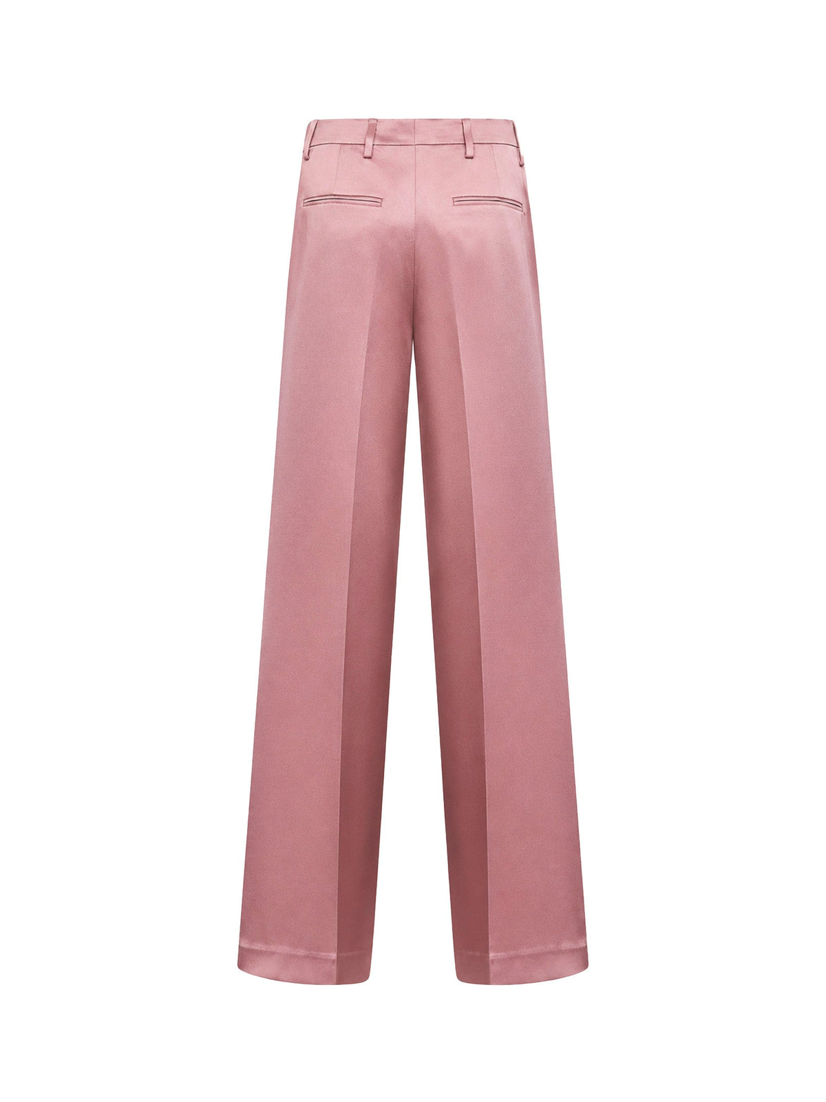 Dries Van Noten Women Old Rose Fluid Crepe Satin Portias Straight-Leg Trousers
