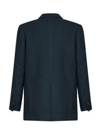 DRIES VAN NOTEN Dries Van Noten Men Bottle Green Wool Cloth Bosier Double-Breasted Jacket