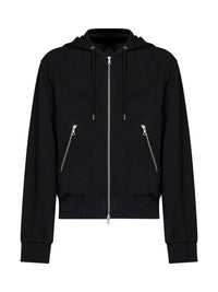 DRIES VAN NOTEN Dries Van Noten Men Black Wool Harrino Zip-Up Hoodie