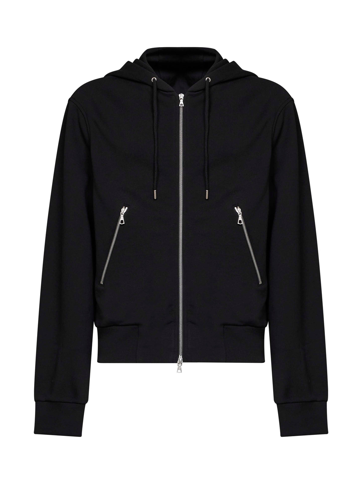 DRIES VAN NOTEN Dries Van Noten Men Black Wool Harrino Zip-Up Hoodie