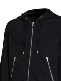 DRIES VAN NOTEN Dries Van Noten Men Black Wool Harrino Zip-Up Hoodie
