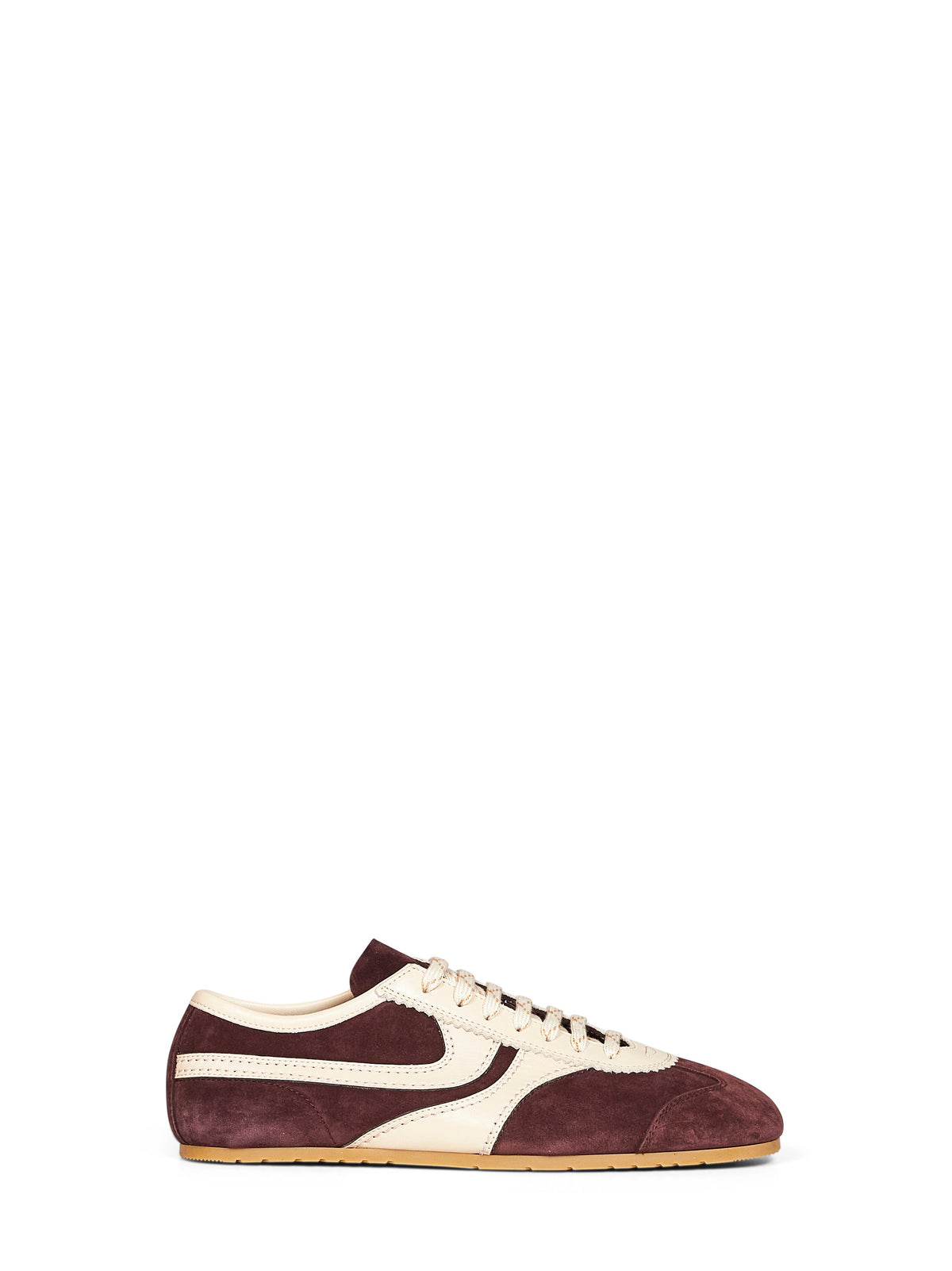 Dries Van Noten Men Dark Purple Suede Sneakers With Leather Details<Br/>