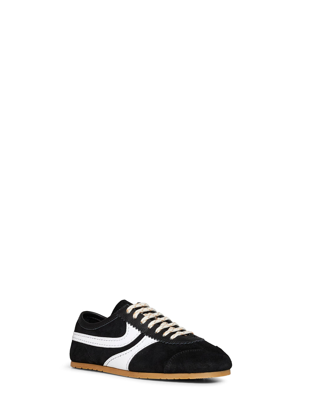 DRIES VAN NOTEN Dries Van Noten Women Black Suede Sneakers With Leather Details