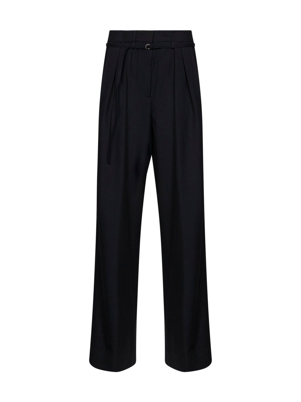 Dries Van Noten Women Black Wool Peacha Belted Trousers