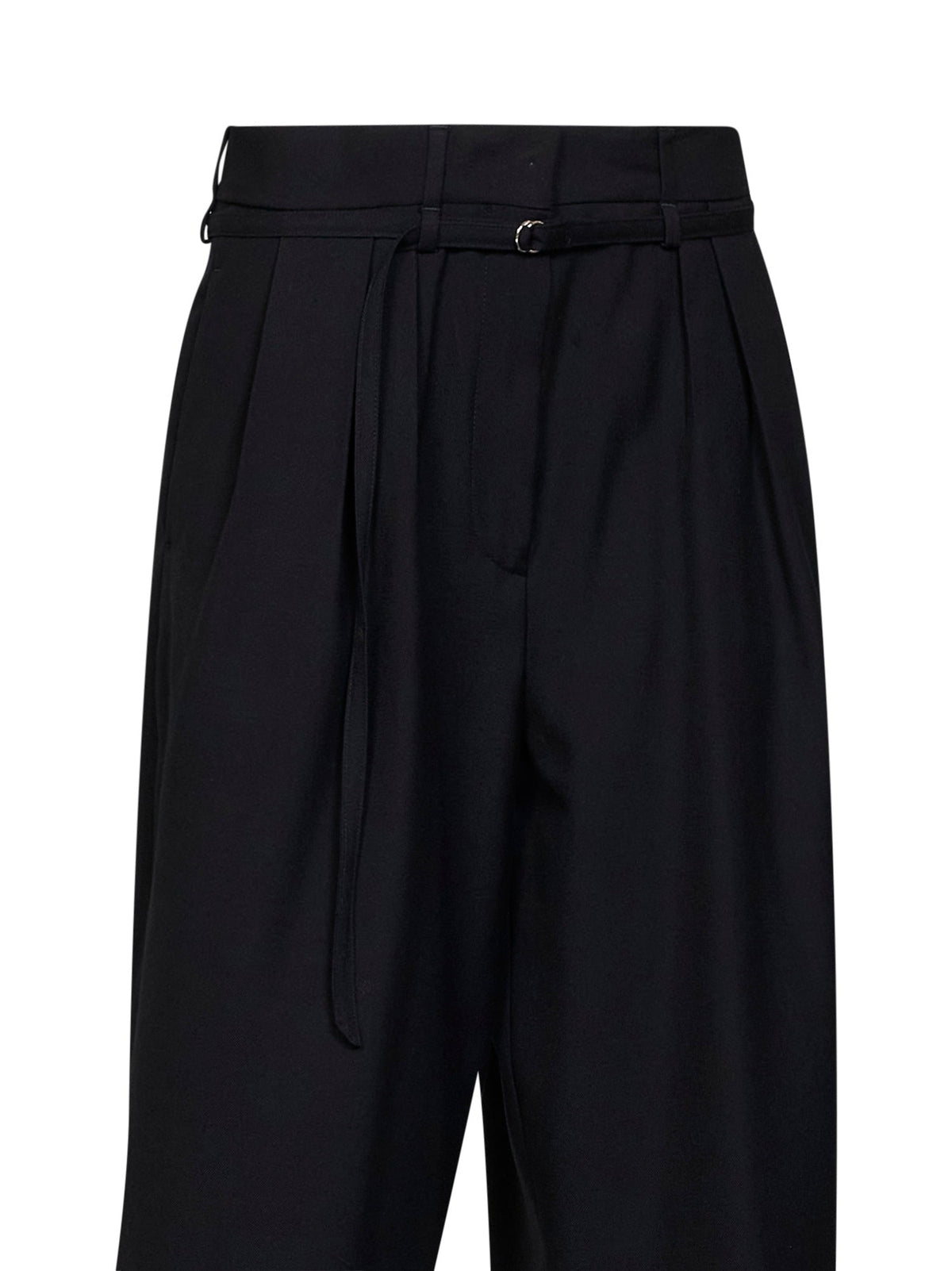 Dries Van Noten Women Black Wool Peacha Belted Trousers