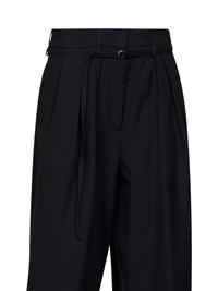 Dries Van Noten Women Black Wool Peacha Belted Trousers