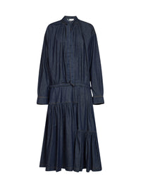 Dries Van Noten Women Indigo Cotton Denim Denvy Midi Dress
