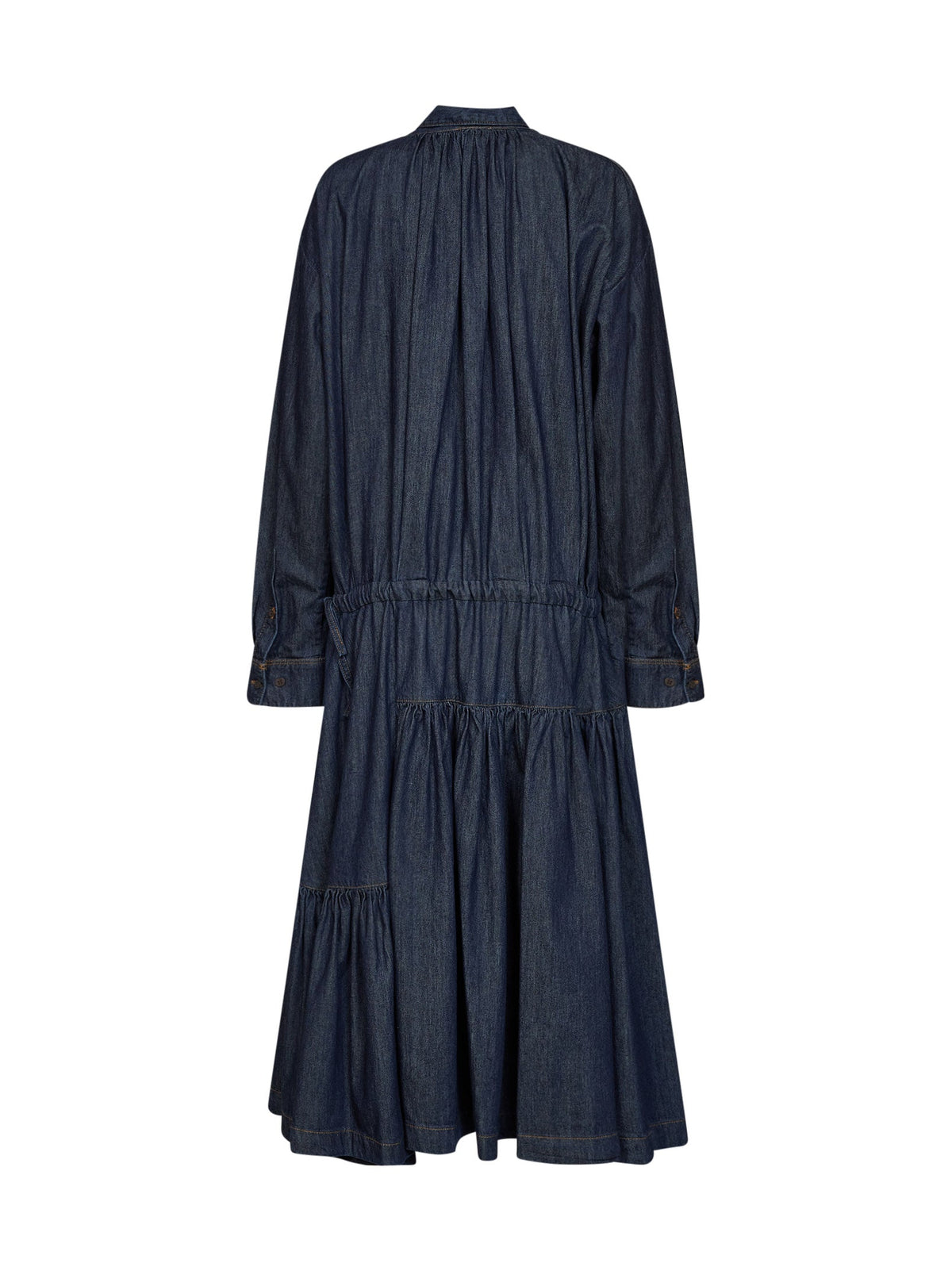 Dries Van Noten Women Indigo Cotton Denim Denvy Midi Dress