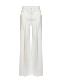 Ermanno Scervino Women White Interlock Bootcut Trousers