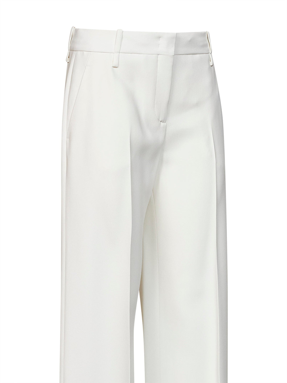 Ermanno Scervino Women White Interlock Bootcut Trousers