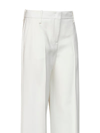 Ermanno Scervino Women White Interlock Bootcut Trousers