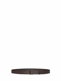 Fendi Men Dark Brown Smooth Leather 30 Mm Ff Belt