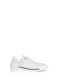 FENDI Fendi Men White Leather Fendi Fender Low-Top Sneakers