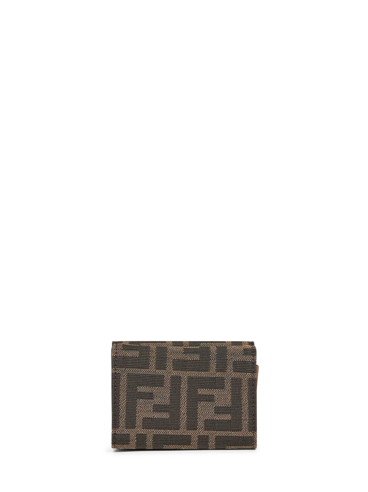 Fendi Women Brown Baguette Micro Trifold Wallet