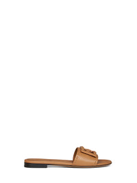 FENDI Fendi Women Tan Leather Baguette Slides