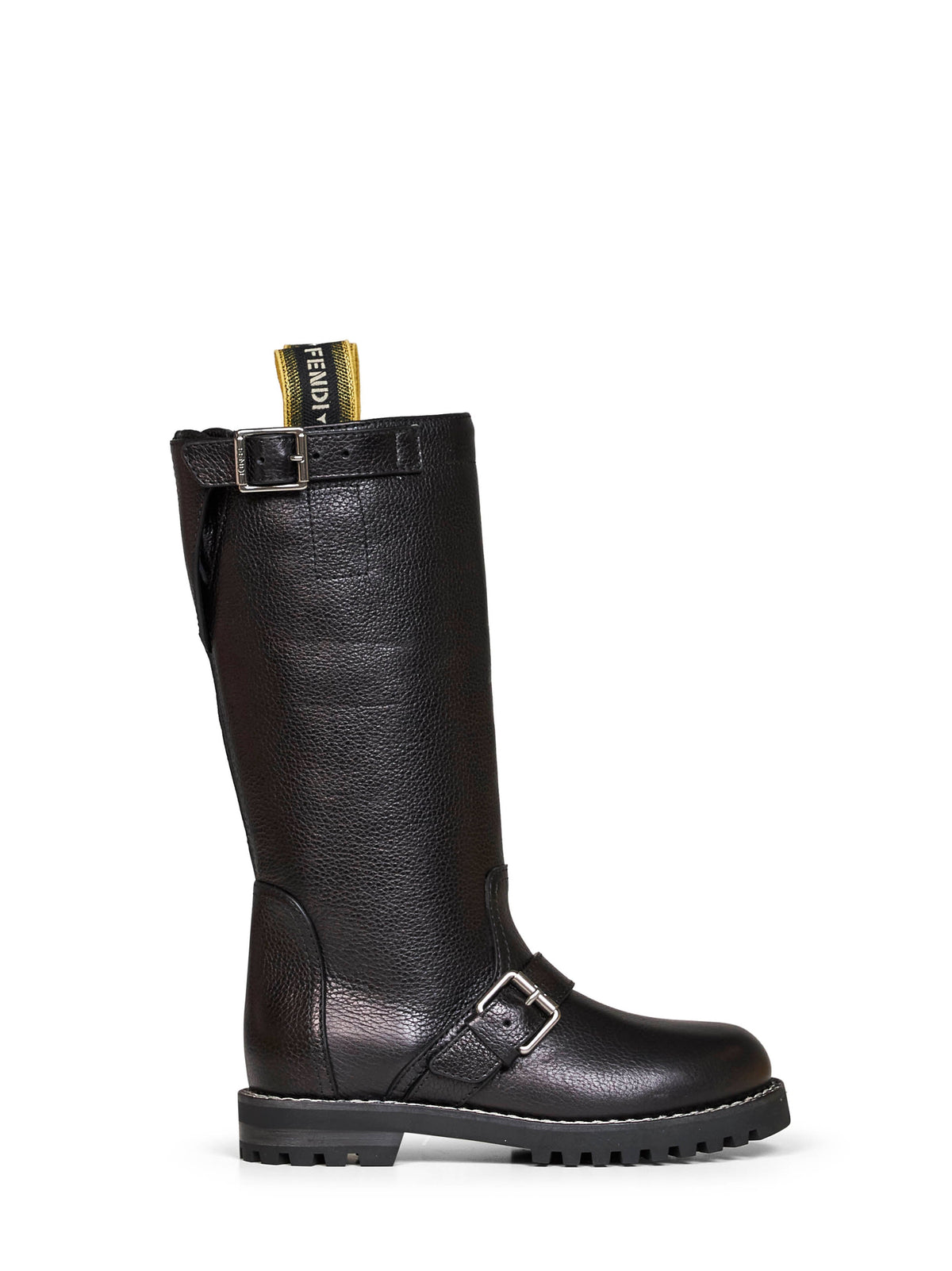 Fendi Women Black Fendi Commando Biker Boots