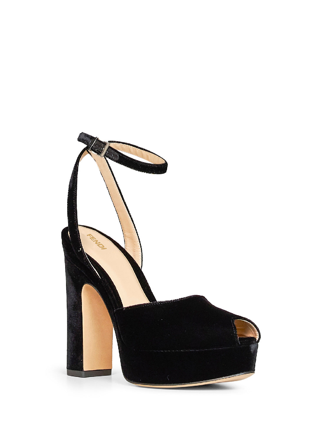 FENDI Fendi Women Black Fendi After 9 Platform Peep-Toe Sandals