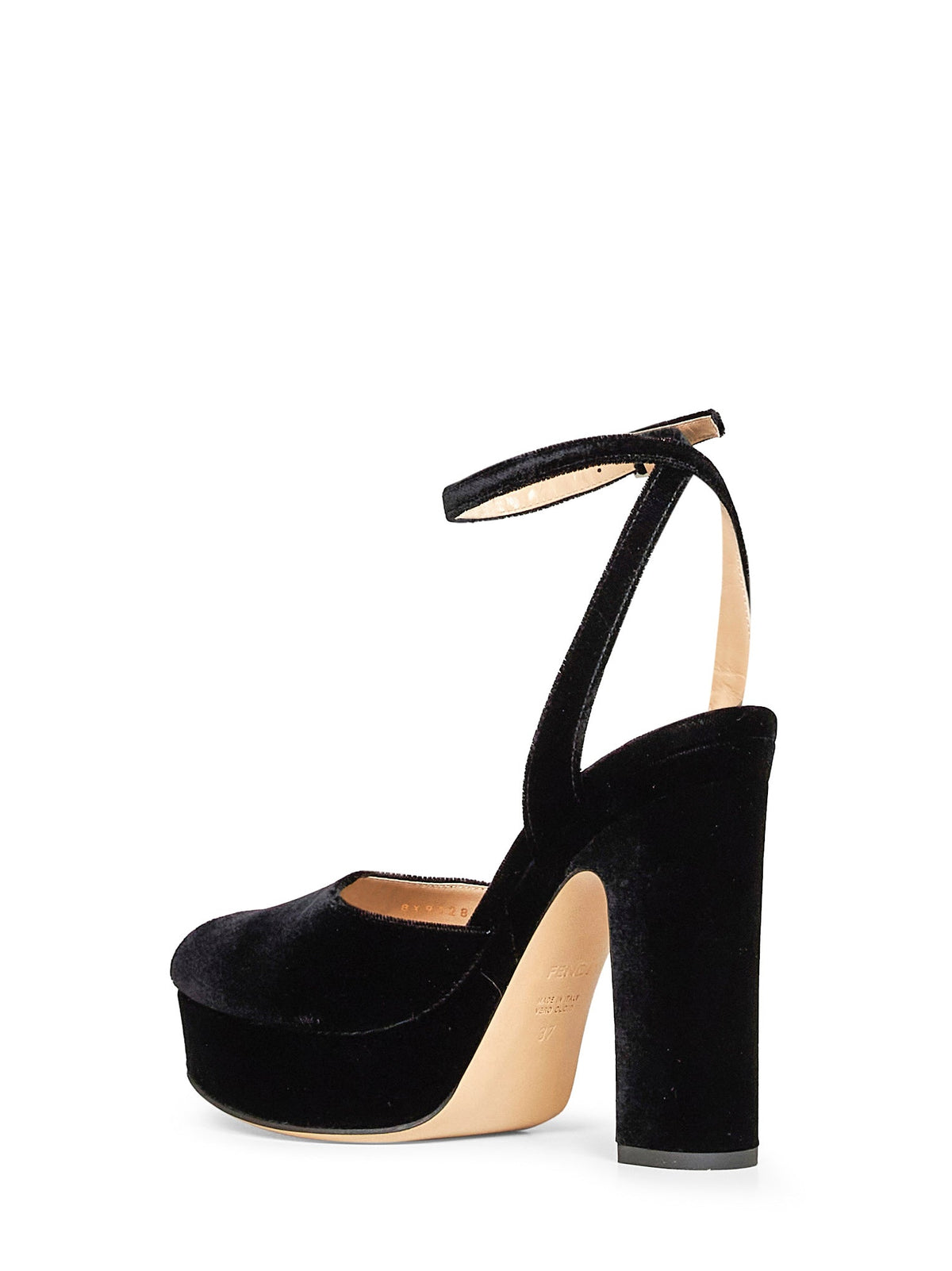 FENDI Fendi Women Black Fendi After 9 Platform Peep-Toe Sandals