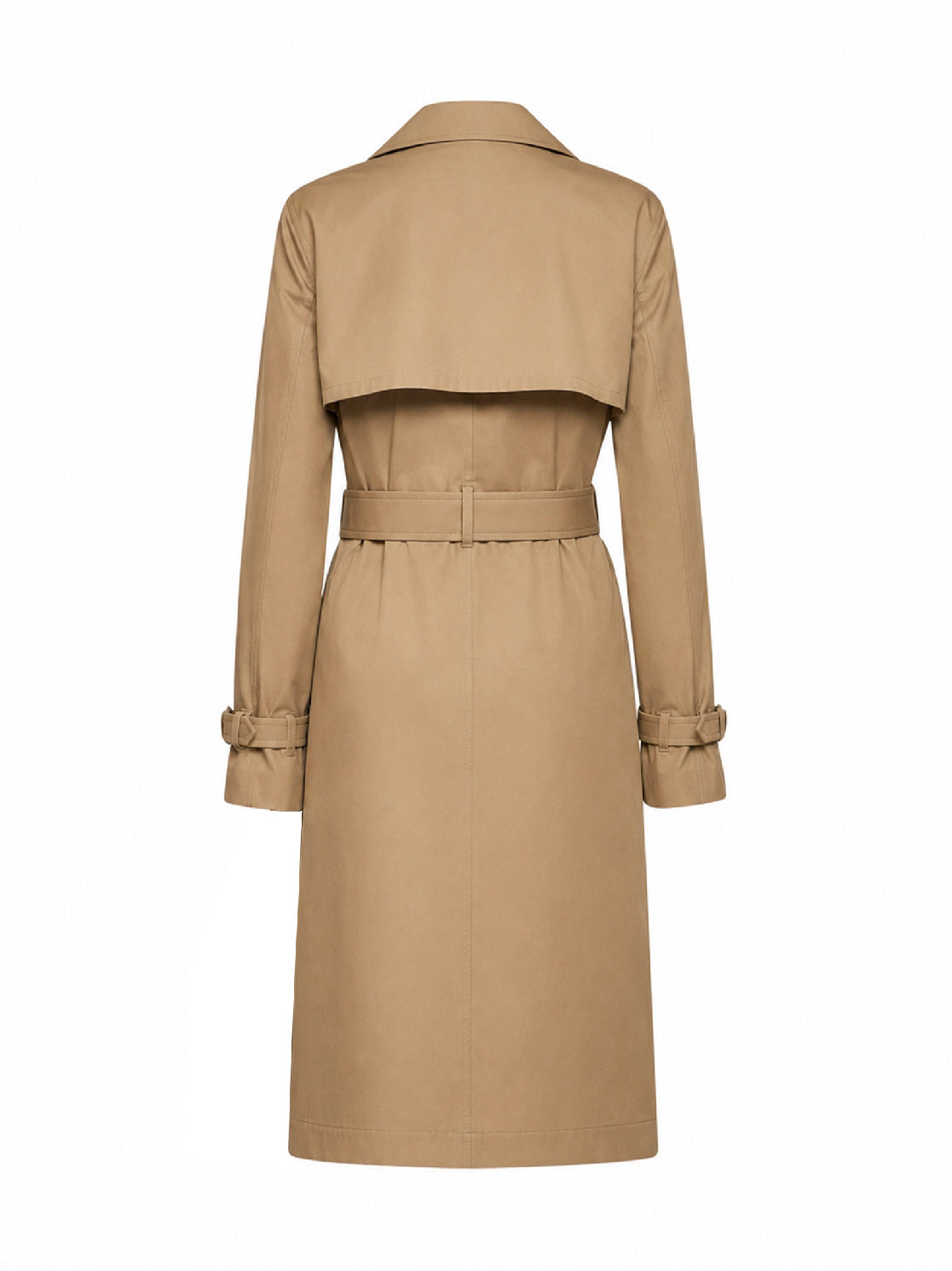 Fendi Women Rope Cotton Gabardine Belted Midi Trench Coat