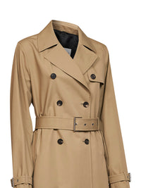 Fendi Women Rope Cotton Gabardine Belted Midi Trench Coat