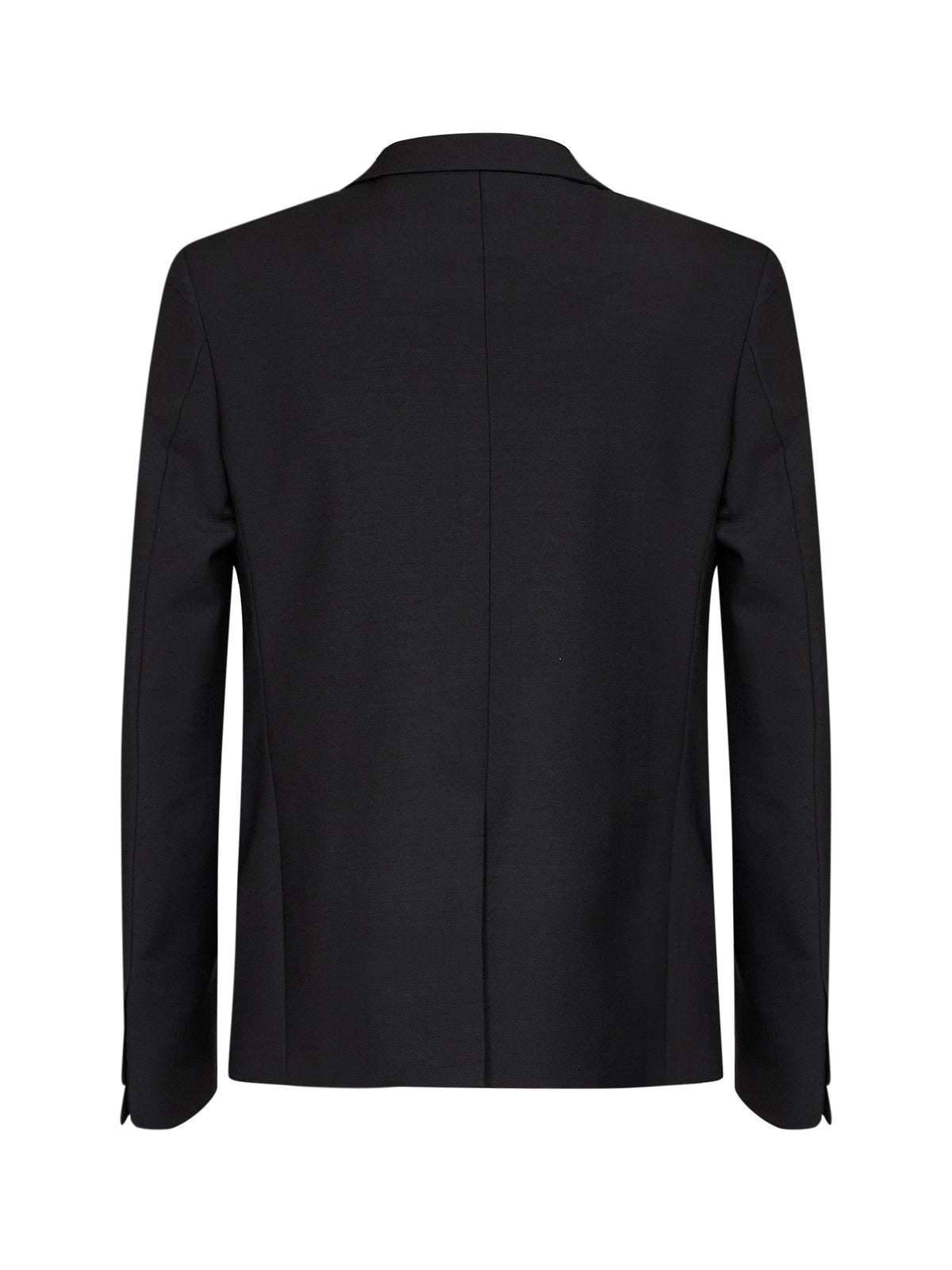 Fendi Men Black Kid Mohair Single-Breasted Jacket