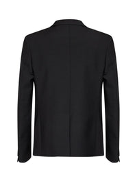 Fendi Men Black Kid Mohair Single-Breasted Jacket